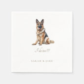 Serviette En Papier Mariage animal de compagnie allemand personnalisé (Devant)