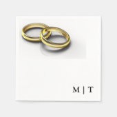 Serviette En Papier Mariage anneaux Mariage papier Napkin (Devant)