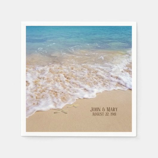 Serviette En Papier Mariage Anniversaire (Devant)