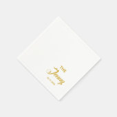 Serviette En Papier Mariage Anniversaire Fiançailles personnalisé (Coin)