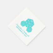 Serviette En Papier Mariage Aqua D20 Dice (Coin)