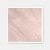Serviette En Papier Mariage Aquarelle moderne Rose Gold ID816 (Devant)