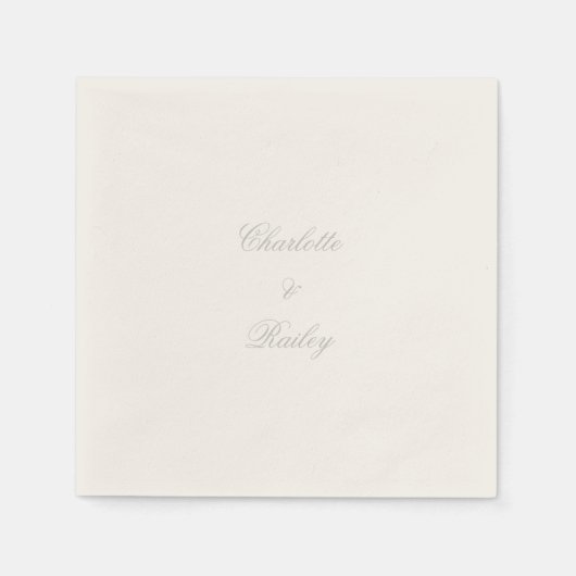 Serviette En Papier Mariage argenté (Devant)
