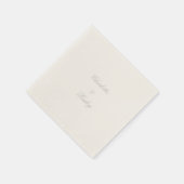 Serviette En Papier Mariage argenté (Coin)