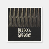Serviette En Papier Mariage Art déco (Devant)