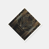 Serviette En Papier Mariage Art déco géométrique (Coin)