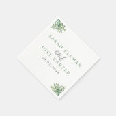 Serviette En Papier Mariage au Eucalyptus (Coin)