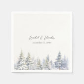 Serviette En Papier Mariage au Pin Rustique (Devant)