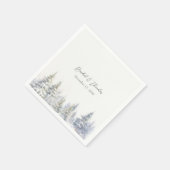 Serviette En Papier Mariage au Pin Rustique (Coin)