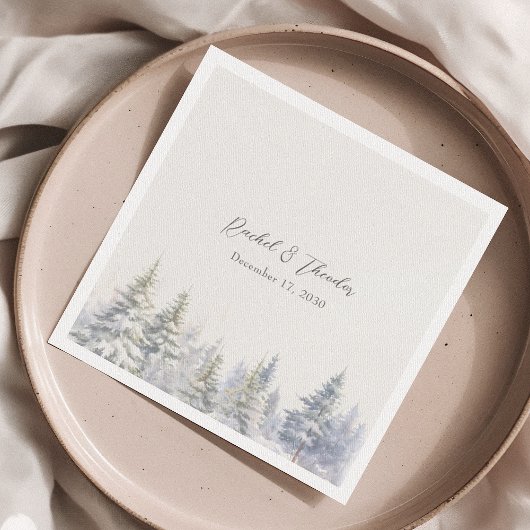 Serviette En Papier Mariage au Pin Rustique