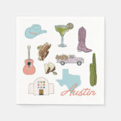 Serviette En Papier Mariage Austin Texas Bachelorette (Devant)