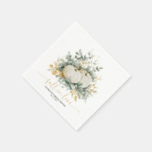 Serviette En Papier Mariage automnal (Coin)