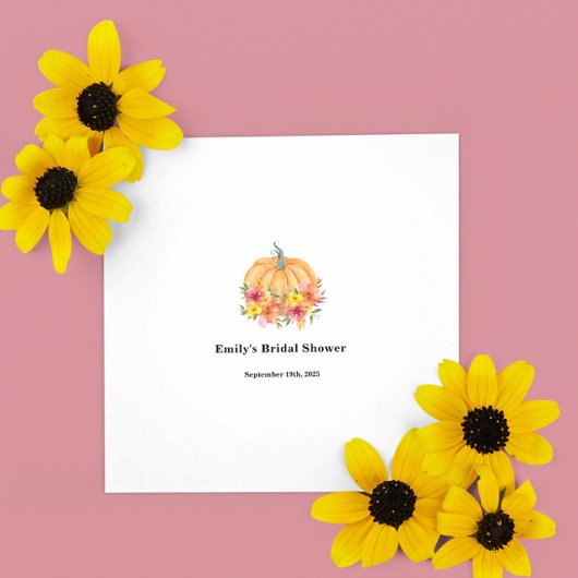 Serviette En Papier Mariage Automnal de Citrouille 