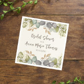 Serviette En Papier Mariage Automnal Fleurs de Mariée Fête de Fiançail