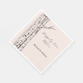Serviette En Papier Mariage aux Arbres de bouleau Rose tendre (Coin)