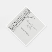 Serviette En Papier Mariage aux Bouleaux Gris (Coin)