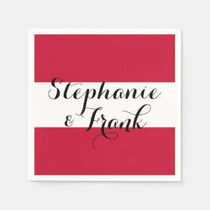 Serviette En Papier Mariage aux couleurs du drapeau autrichien