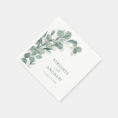 Serviette En Papier Mariage aux eucalyptus (Coin)
