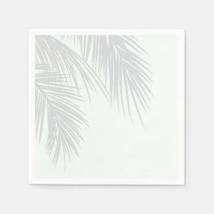 Serviette En Papier Mariage aux feuilles de palmier tropical élégant b