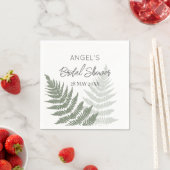 Serviette En Papier Mariage aux fougères de Forest Green (En situation)