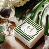 Serviette En Papier Mariage aux Rayures Vertes