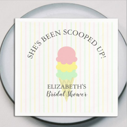 Serviette En Papier Mariage avec dégustation de glace