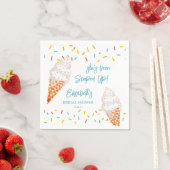 Serviette En Papier Mariage avec glace à la cuillère (En situation)