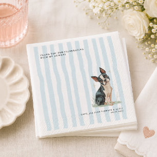 Serviette En Papier Mariage avec illustration personnalisée de Boston 