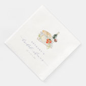 Serviette En Papier Mariage avec pique-nique vin et fromage modernes  (Coin)