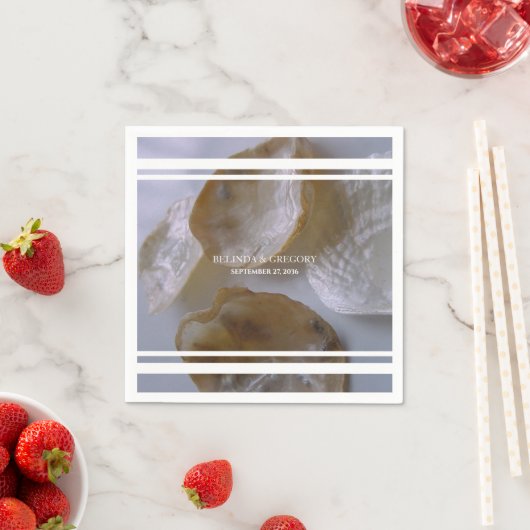 Serviette En Papier Mariage Beach Clams (En situation)