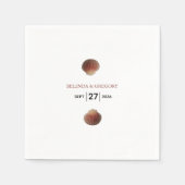 Serviette En Papier Mariage Beach Seashell Clams (Devant)