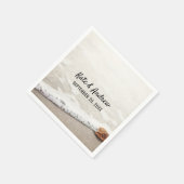 Serviette En Papier Mariage Beach Waves (Coin)