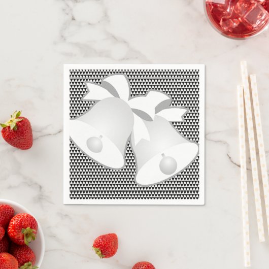 Serviette En Papier Mariage Bells (En situation)