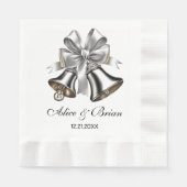 Serviette En Papier Mariage Bells Réception Cocktail (Devant)