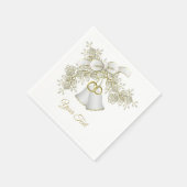 Serviette En Papier Mariage Bells Standard Cocktail Napkins (Coin)