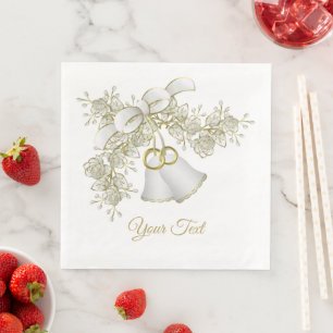 Serviette En Papier Mariage Bells Standard Cocktail Napkins