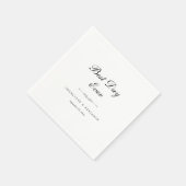 Serviette En Papier Mariage "Best Day Ever" personnalisé (Coin)