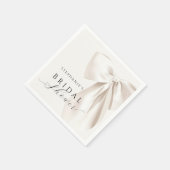 Serviette En Papier Mariage Blanc avec Ruban (Coin)