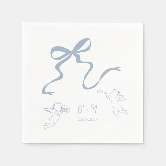 Serviette En Papier Mariage blanc blanc blanc blanc (Devant)