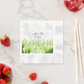 Serviette En Papier Mariage blanc Calla Lily Florals (En situation)
