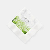 Serviette En Papier Mariage blanc Calla Lily Florals (Coin)