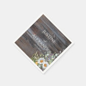 Serviette En Papier Mariage blanc de marguerite (Coin)