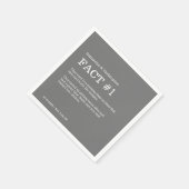 Serviette En Papier Mariage blanc gris simple (Coin)