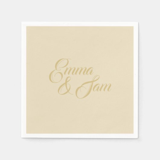 Serviette En Papier Mariage blanc Lotus (Devant)