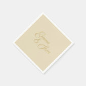 Serviette En Papier Mariage blanc Lotus (Coin)