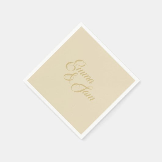 Serviette En Papier Mariage blanc Lotus (Coin)