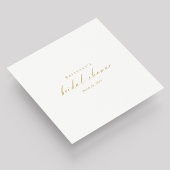 Serviette En Papier Mariage Blanc Script Fête de Fiançailles