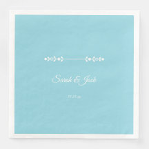 Mariage bleu clair et blanc moderne