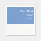 Serviette En Papier Mariage bleu Cornflower (Devant)