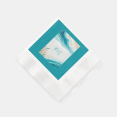 Serviette En Papier mariage bleu côtier (Coin)